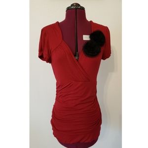 Red Maurices Blouse, Size M